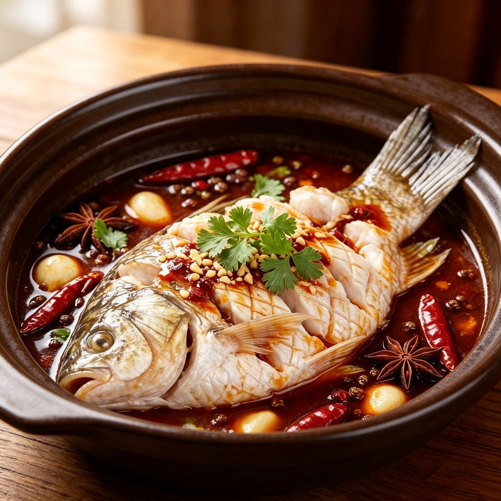 Whole wild-caught sea bass with silvery-grey skin